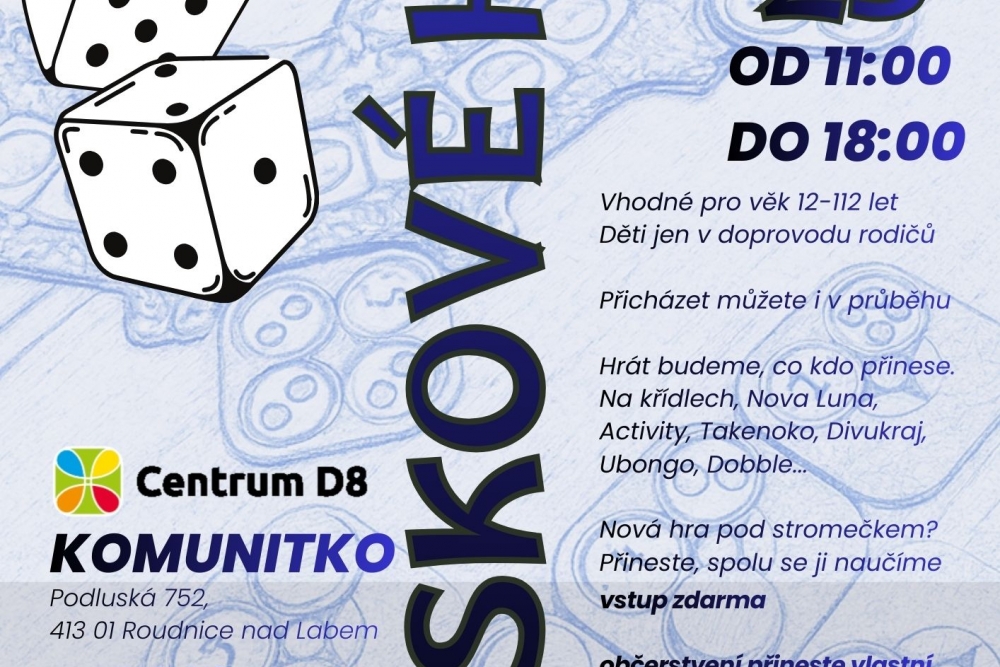 Deskové hry v parku Josefa Hory