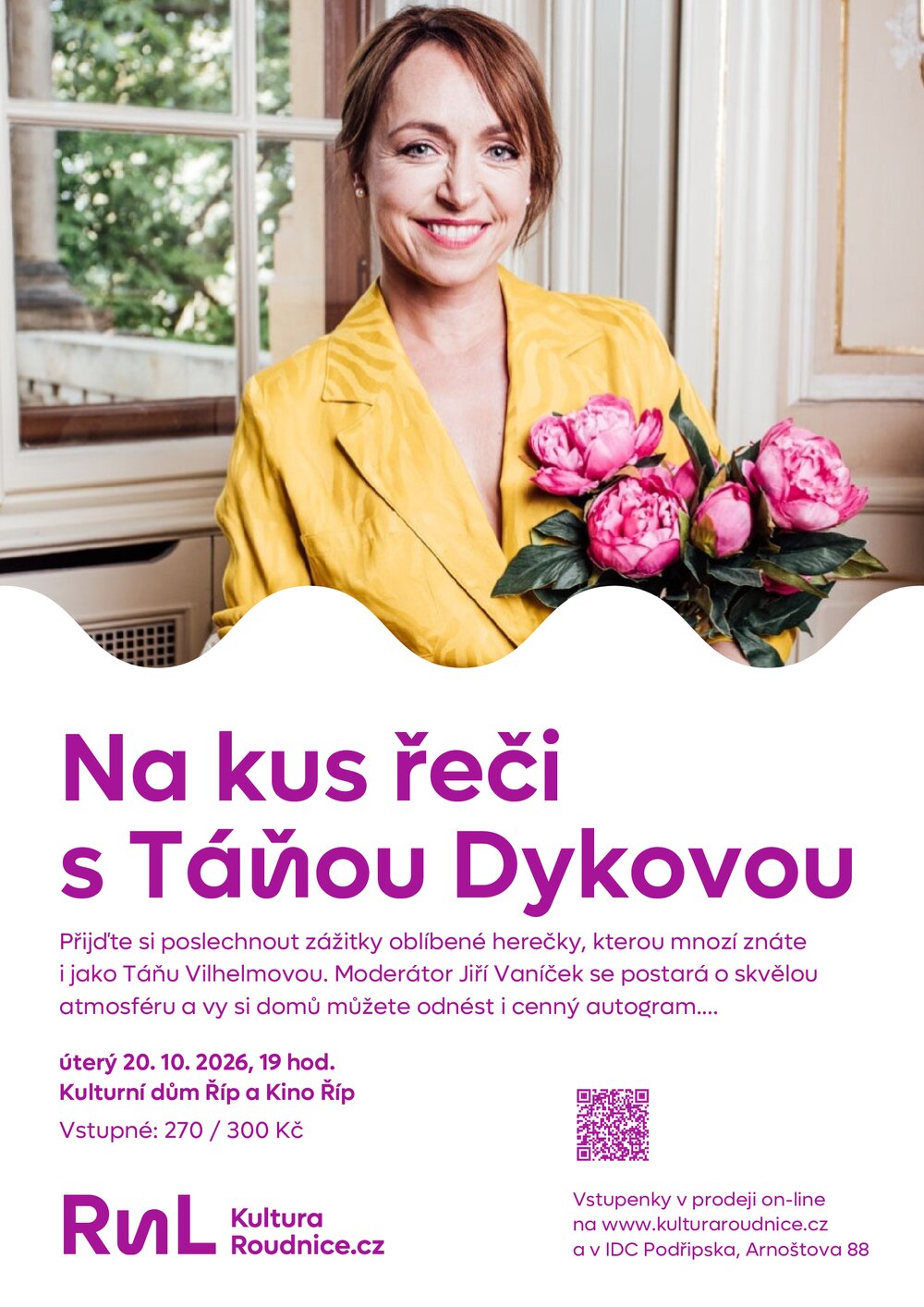 Plakát – Na kus řeči s Táňou Dykovou