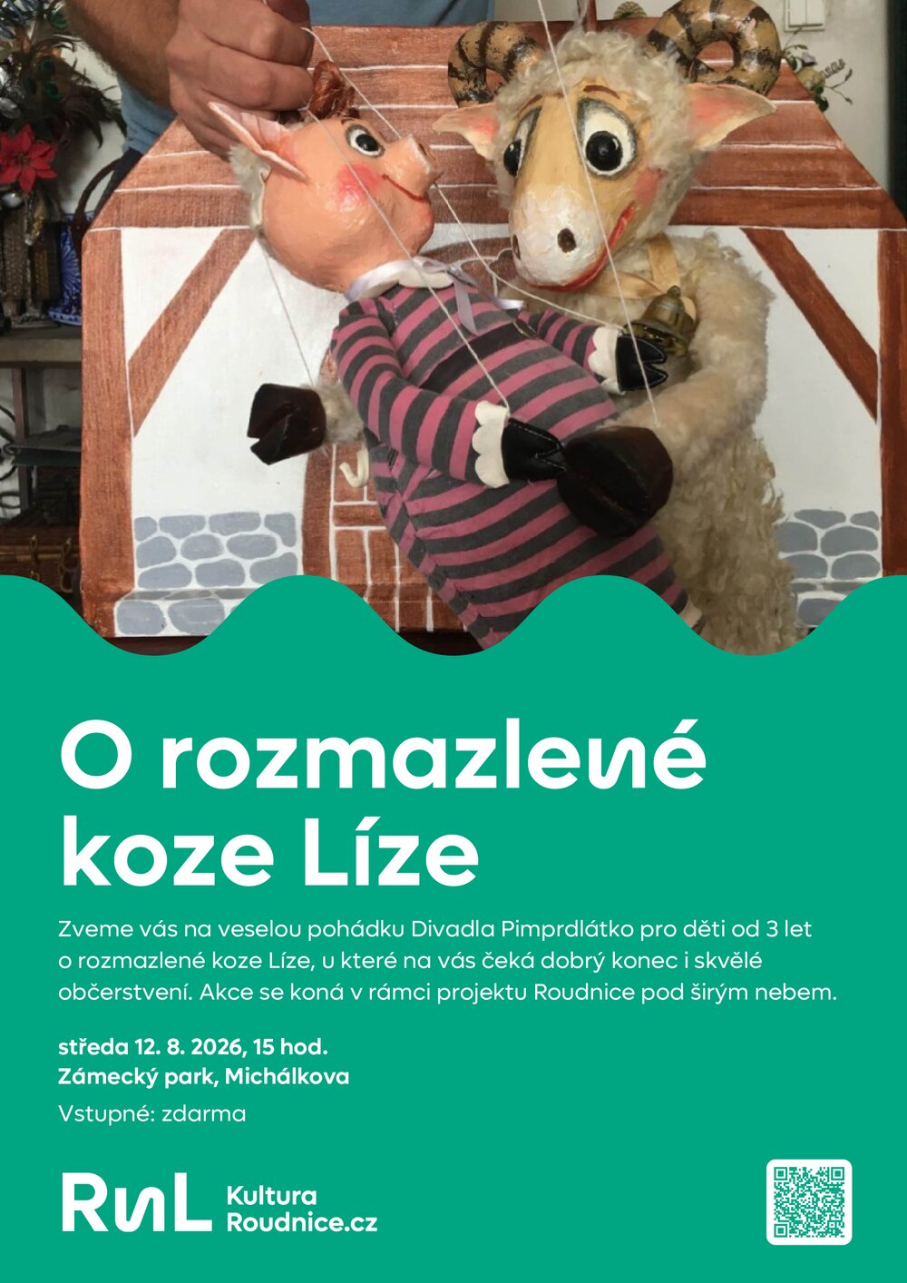 Plakát – O rozmazlené koze Líze - pohádka pro děti