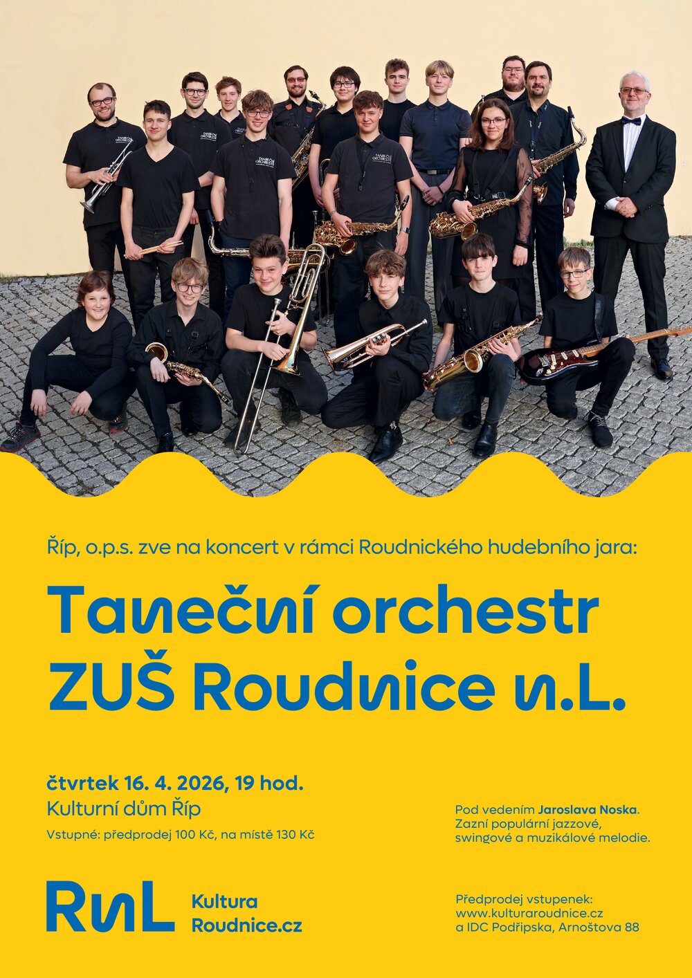 Plakát – Taneční orchestr ZUŠ Roudnice nad Labem