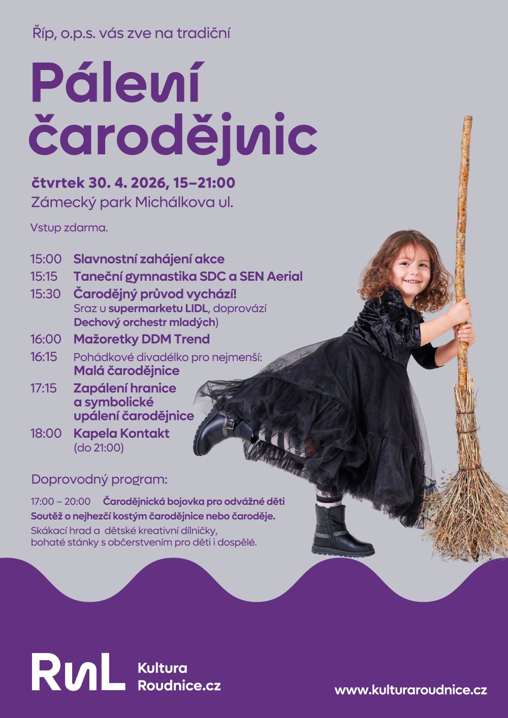 Plakát – Pálení čarodějnic