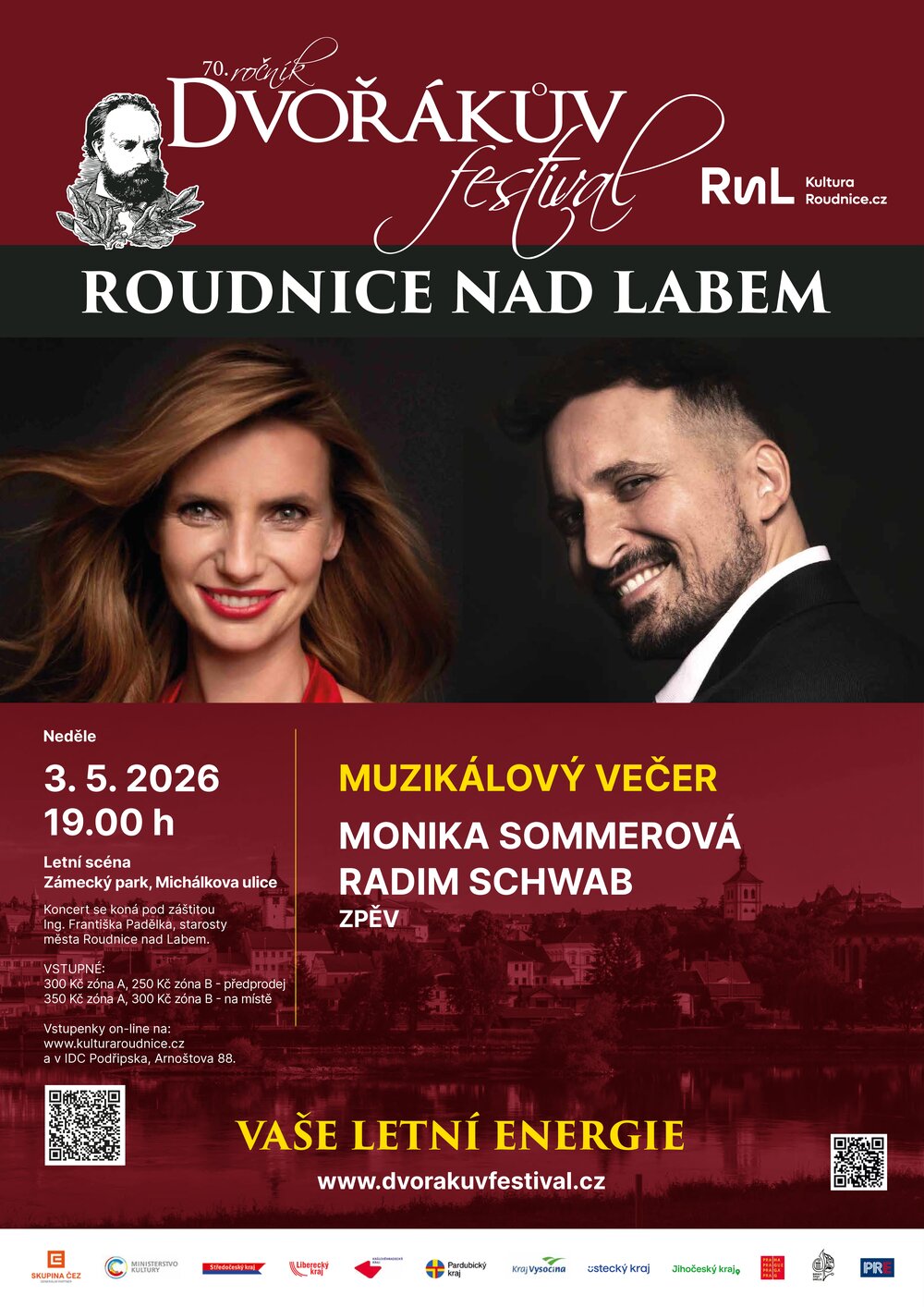 Plakát – Muzikálový večer v podání Radima Schwaba a Moniky Sommerové