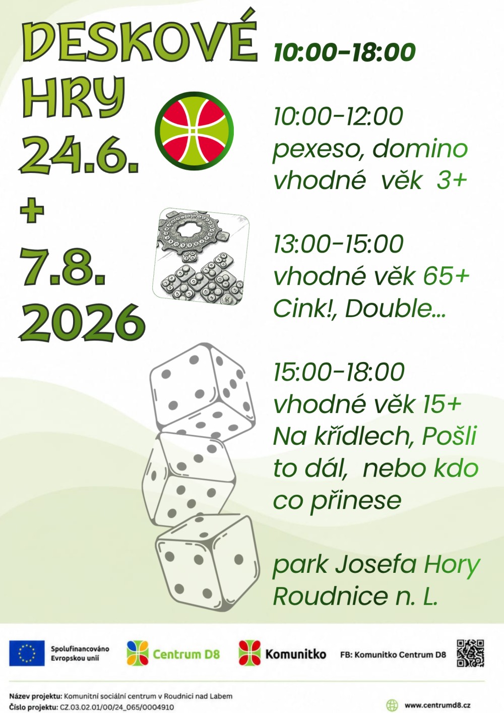 Plakát – Deskové hry v parku Josefa Hory