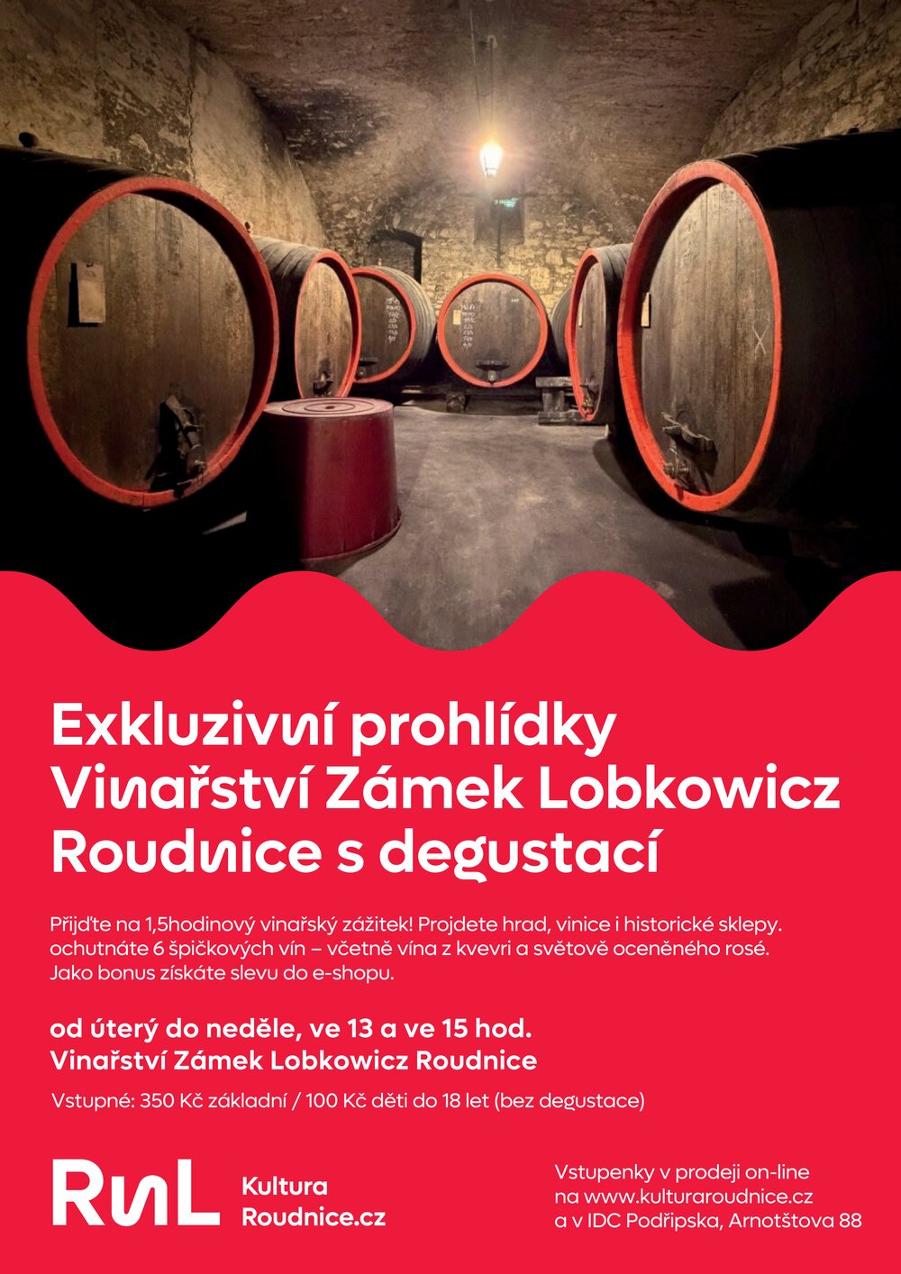 Plakát – Exkluzivní prohlídky Vinařství Zámek Lobkowicz Roudnice s degustací
