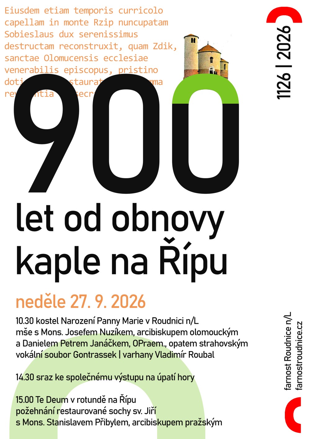 Plakát – 900 let od obnovy kaple na Řípu