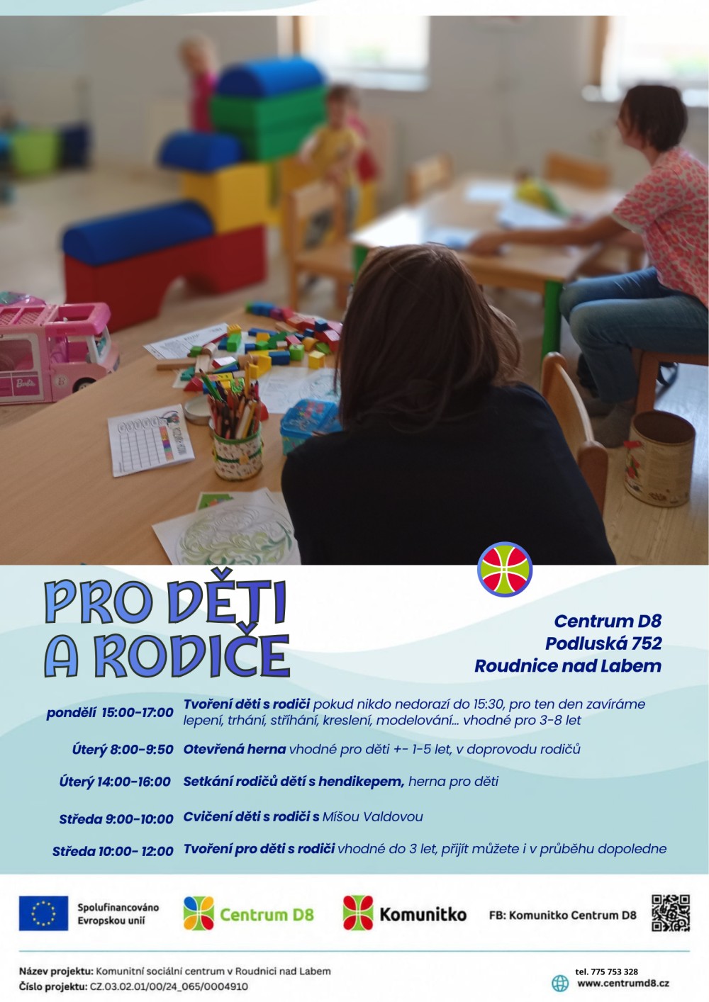 Plakát – Tvoření pro děti s rodiči vhodné přibližně od 3 do 8 let
