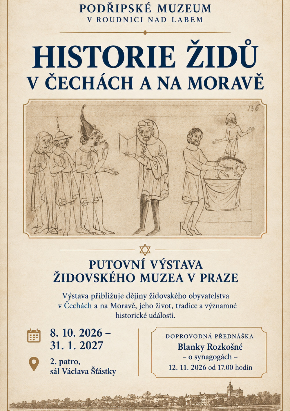 Plakát – Historie Židů v Čechách a na Moravě
